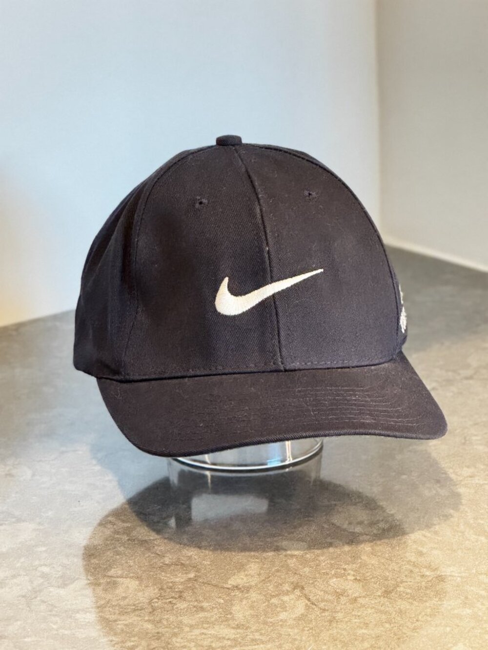 VTG 90s Nike Swoosh Hat Made in USA 1997 Strapback Black